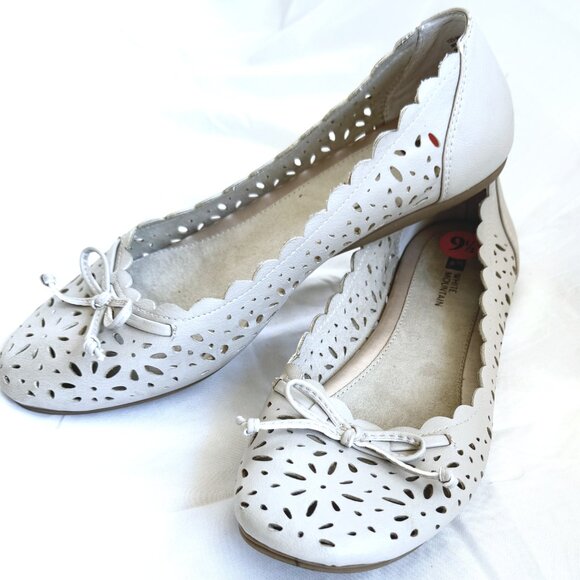 White Mountain | Perforated Flats | Off White | Size 9 - Picture 3 of 7